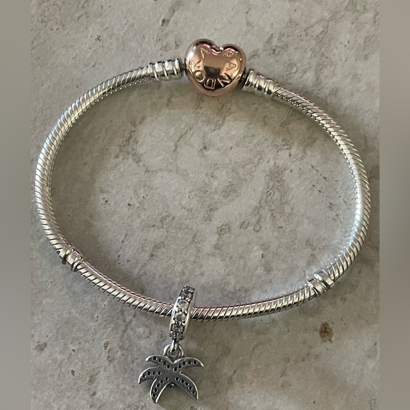 Pandora Moments Heart Clasp Snake Bracelet - Picture 1 of 4